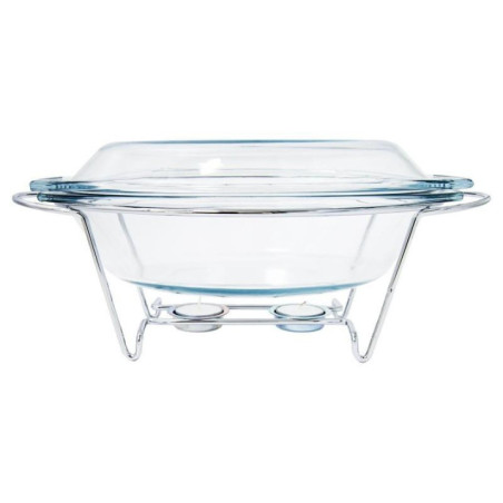 Brytfanna szklana z podgrzewaczem 2,9L owalna PNPW290A